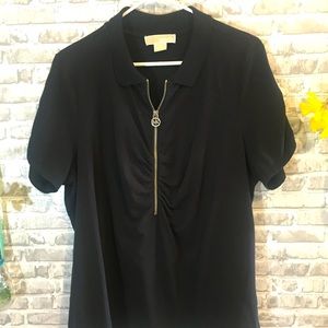 Michael Kors Black Shirt with Zipper Size 2X.